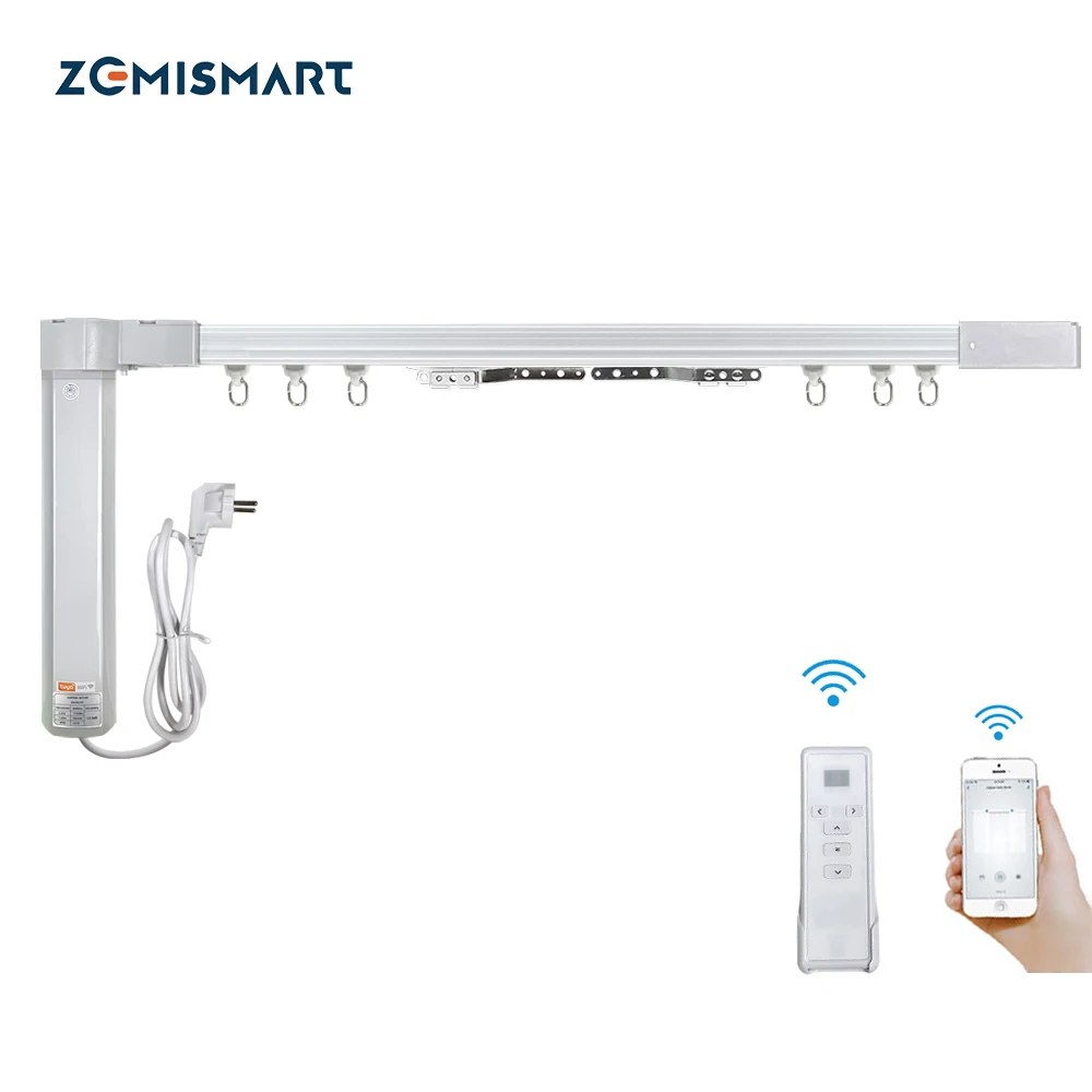 Zemismart новый дизайн WiFi двигатель для штор Tuya Smart Life Электрический s образный трек для штор с дистанционным управлением Alexa Echo Control 