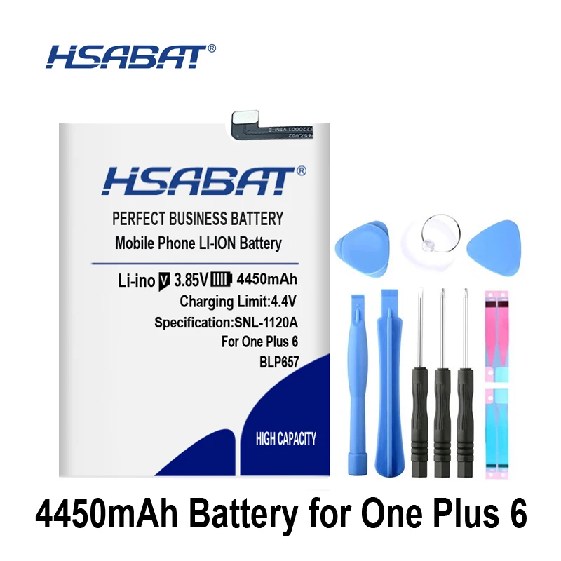 

HSABAT BLP657 4450mAh Battery for OnePlus 6 OnePlus Six 1+ One Plus 6 Batteries