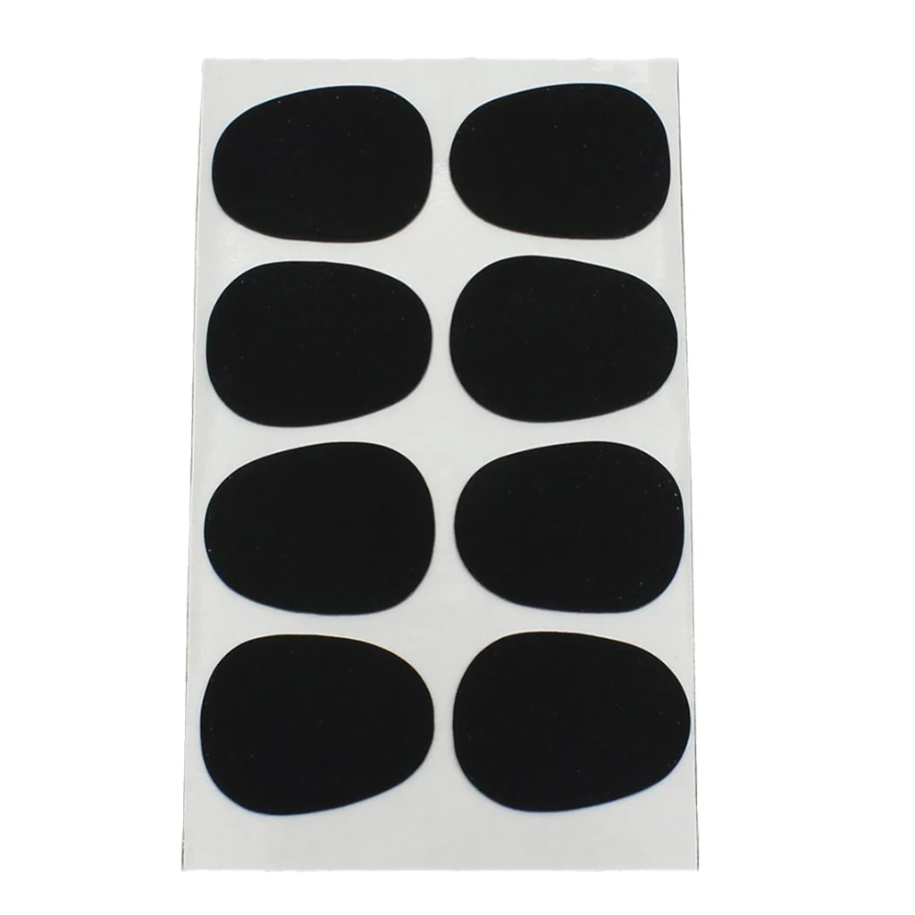 Finest 8pcs Black Tenor Sax Mouthpiece Patches Pads Cushions 0.3mm for Saxophonist Beginner