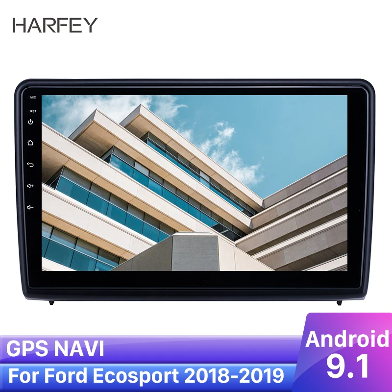 Harfey 10.1&quot Carplay Car GPS Radio Android 9.1 Navi Stereo for Ford Ecosport 2018 2019 With HD Touchscreen support Backup camera |