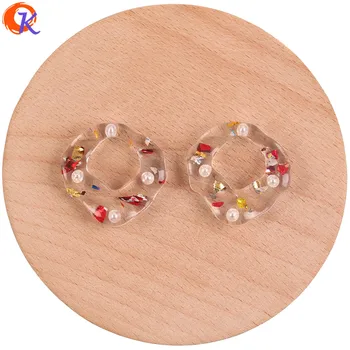 

Cordial Design 30*30MM 50Pcs Jewelry Accessories/Hand Made/Imitation Pearl/Glitter Powder In Resin Beads/DIY Making/Charms