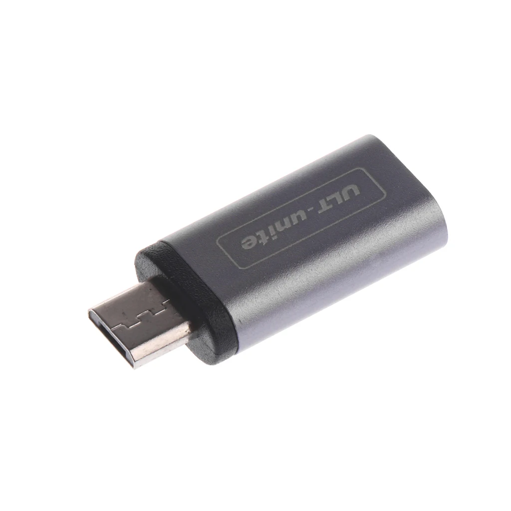 Micro USB 3,0 Мужской к usb type C Женский OTG адаптер для передачи данных и зарядного устройства - Цвет: Grey