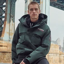 BOSIDENG мужской пуховик с капюшоном, короткое бархатное Трендовое зимнее пальто, молодежное B90142061