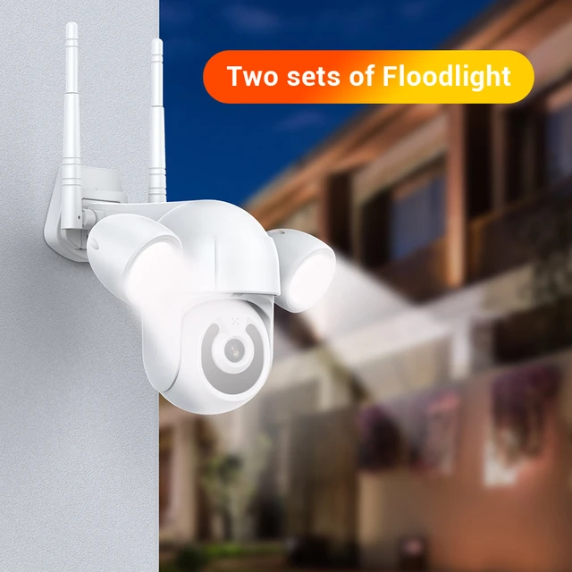  Floodlight Camera Tuya Smart Life Security 3MP HD Cloud  Storage Wireless WiFi Smart HD Night Vision Surveillance Camera Two-way  Audio and Alarm Instructions Outdoor Courtyard Light Monitoring :  Electronics