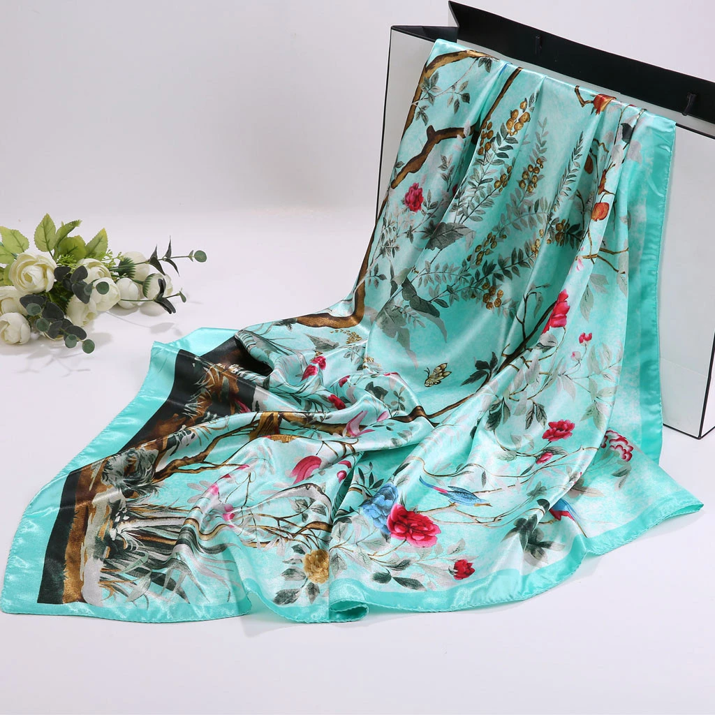 2019 Scarves For Women Hot Sale Print Flower Scarves Wrap Sunscreen Beach Cover Up Long Hijab Polyester Cape Female 919