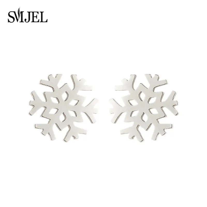 Smjel böhmische schneeflocke ohrringe frauen mode edelstahl mandala pflanze gänseblümchen ohr stecker baums chmuck pen dientes – Detail 12