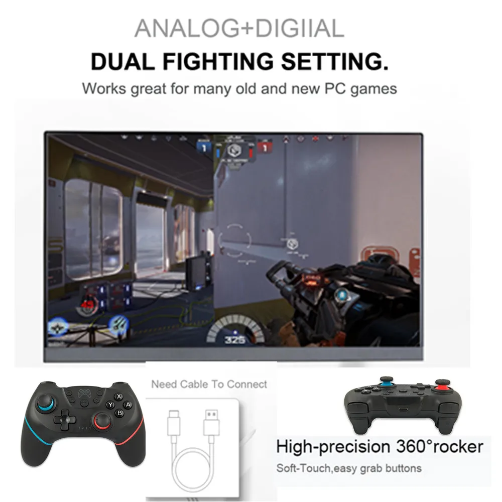 Bluetooth геймпад игровой джойстик контроллер с 6 осевым ручка для Nintendo Switch Pro NS