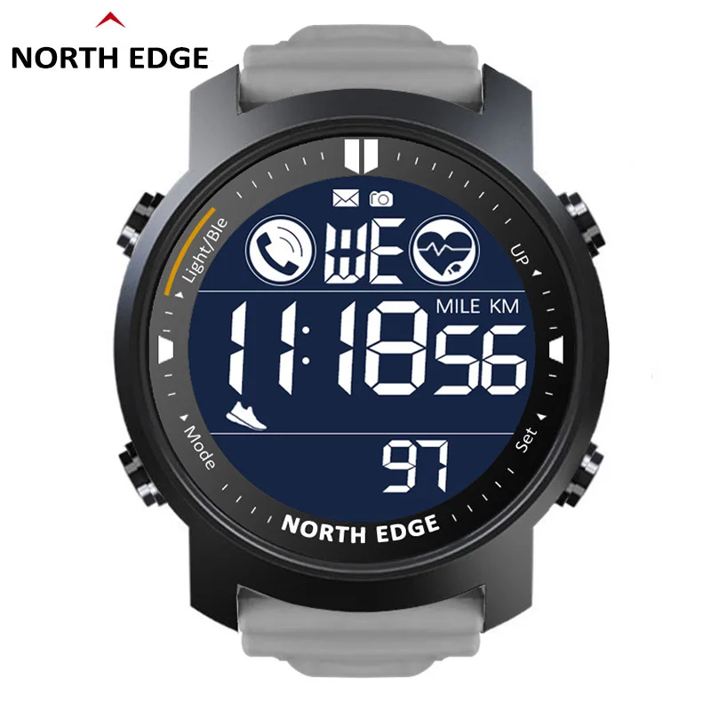 

North Edge Laker Outdoor Digital Sport Watch Long Standby Bluetooth Heart Rate Monitor Waterproof Multi-Function Smart Watch