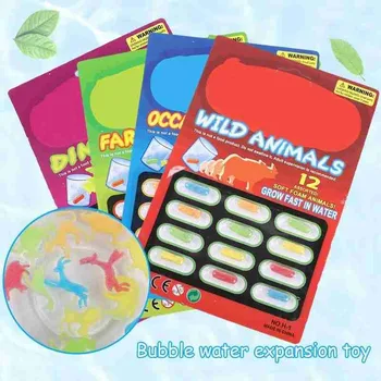 

12pcs New Magic Soft EVA Baby Cognition Toys Early Educational Toy Kids Cartoon Dinosaur Toys Bath Toy Grow Larger Capsule