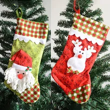 Домашние украшения рождественские чулки милые конфеты подарочные сумки и носки портативные рождественские украшения для семьи