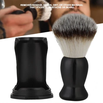 

2Pcs for Beard Clean Shaving Brush Men Shaving Tool Holder Compact Shaving Brush Manual Razor Stand Holders