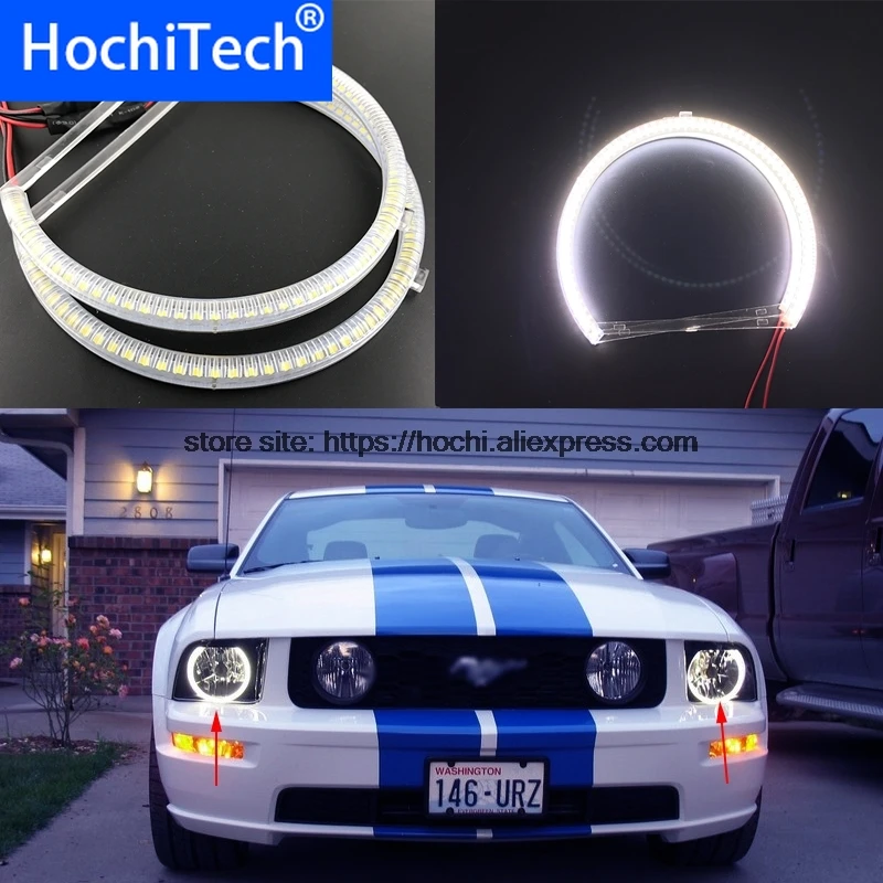 HochiTech ультра яркий SMD белый светодиодный ангельские глазки 2000LM 12V halo ring kit дневной