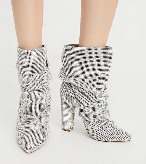 crystal ankle boots