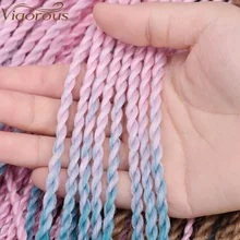 Энергичные 30 корней 24 дюйма Мягкие Омбре Сенегальские накрученные волосы крючком оплетка синтетические накладные волосы плетение волос Faux locs для женщин