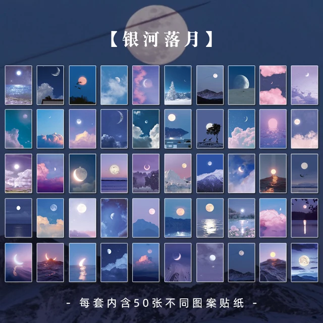 Warm 50pcs/lot INS Natural Scenery Stationery Stickers Aesthetic Travel Book Cute Craft Diary Ablum Bullet Journal Scrapbooking M