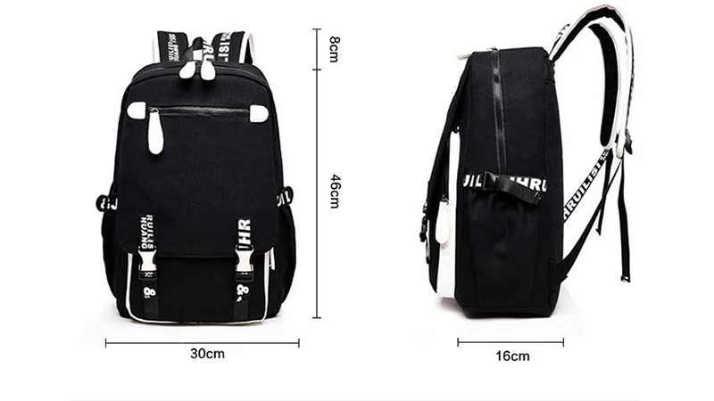 Mochila маленький рюкзак школьный Аниме Sac Dos Femme черные дизайнерские рюкзаки для путешествий Женский ноутбук превосходного качества Bookbag