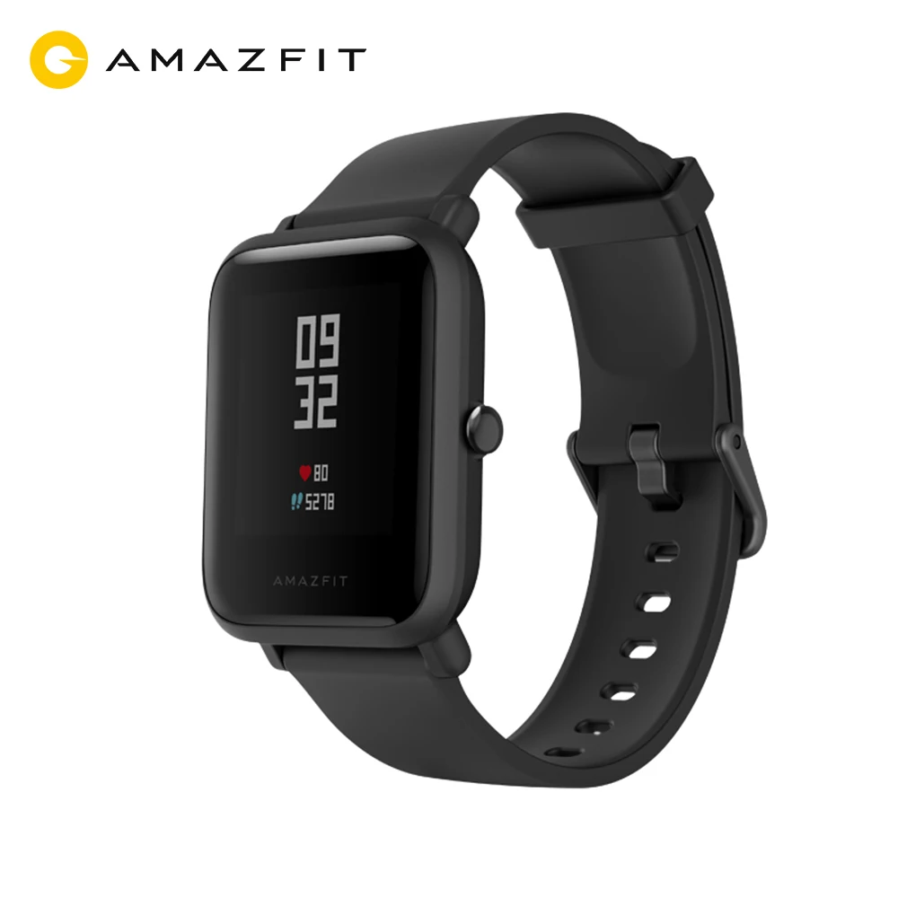 Новейший Xiaomi Huami Amazfit Bip Lite Смарт-часы водонепроницаемые фитнес-трекер для здоровья умные часы 45 дней в режиме ожидания глобальная версия - Цвет: Черный