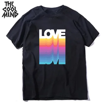 

COOLMIND 100% cotton streetwear lovely print men T shirt casual looseo-neck men tshirt love print t-shirt male men tee shirts