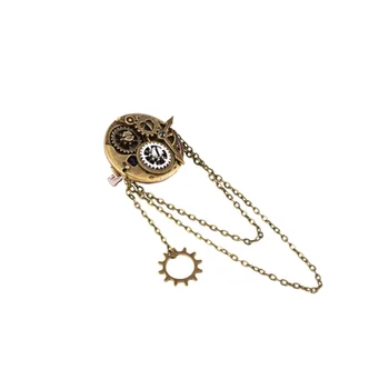

Punk Style Hair Clips Vintage Hair Pins Watch Gear Brooch Retro Headdress Dual-Use Accessories for Women Men