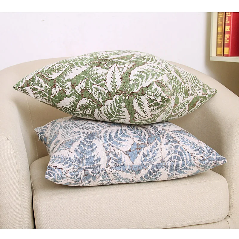 

Modern Countryside Pillow Cover Plant Leaf Pattern Printing Throw Cushion Cover Home Living Room Bedside Art Decor Drop Shipping