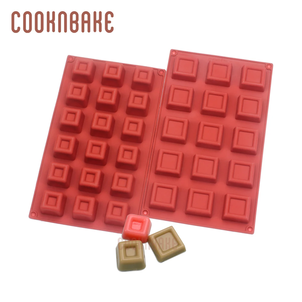 COOKNBAKE квадратная силиконовая форма для выпечки торта инструмент для выпечки шоколадных конфет желе пудинга ледяная форма для изготовления мыла вручную прессформы 15 отверстий