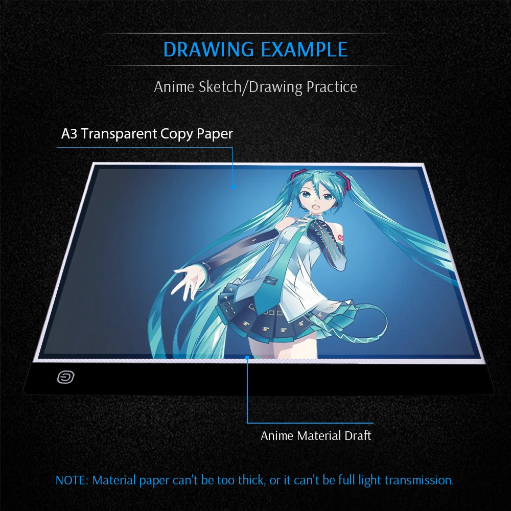 A3 LED Light Pad Artcraft Tracing Light Box Copy Board Digital Tablets Painting Writing Drawing Tablet Sketching Animation