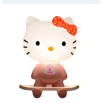 

LED Night Lights KT Cat Bedroom Decor Lights Baby Kids Night Lights Helloo Kitty Night Lamp Skateboard Cat Panda Cartoon Animal