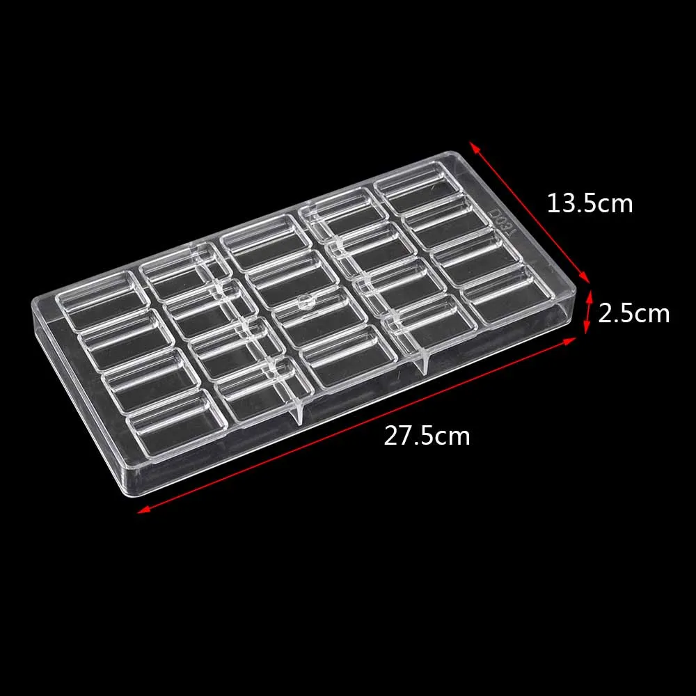 DIY 3D пищевой Поликарбонат конфеты Шоколадный Бар формы для выпечки PC форма для шоколада желе лоток выпечки Кондитерские инструменты