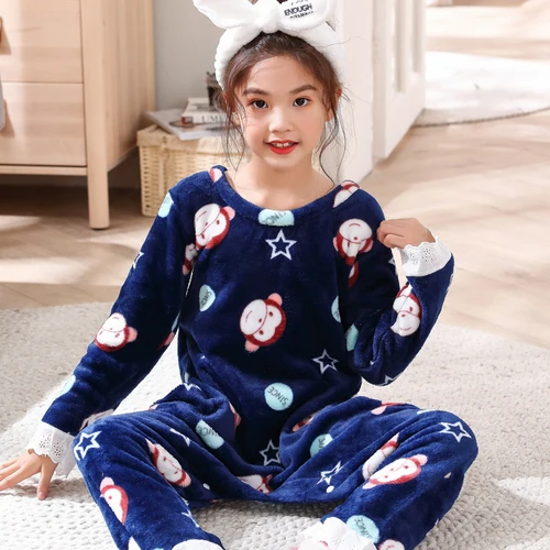 RL HX 532lankatongho Детские пижамные комплекты г., модное одеяло для девочек, детская Милая Домашняя одежда с героями мультфильмов, зимняя одежда для сна - Цвет: RL HX 532lankatongho