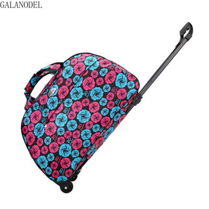 Cena Moda 24 grube stylowe Rolling walizka wodoodporna torba podróżna bagaż na kółkach kobiety i mężczyźni torby podróżne walizka na kółkach