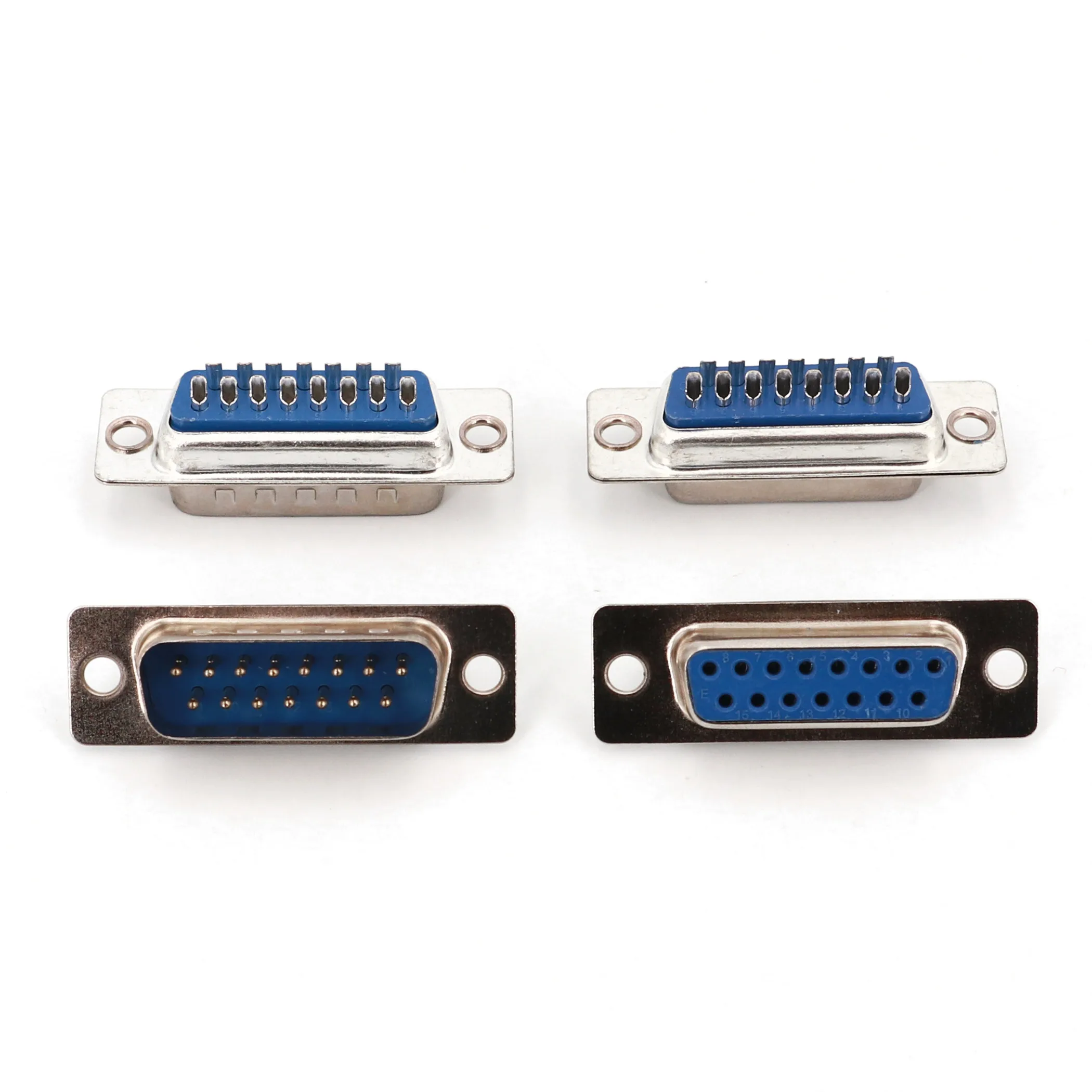 

100 шт. D-SUB DB15 мужской женский с двумя рядами камней из 15Pin провод разъем под пайку разъем
