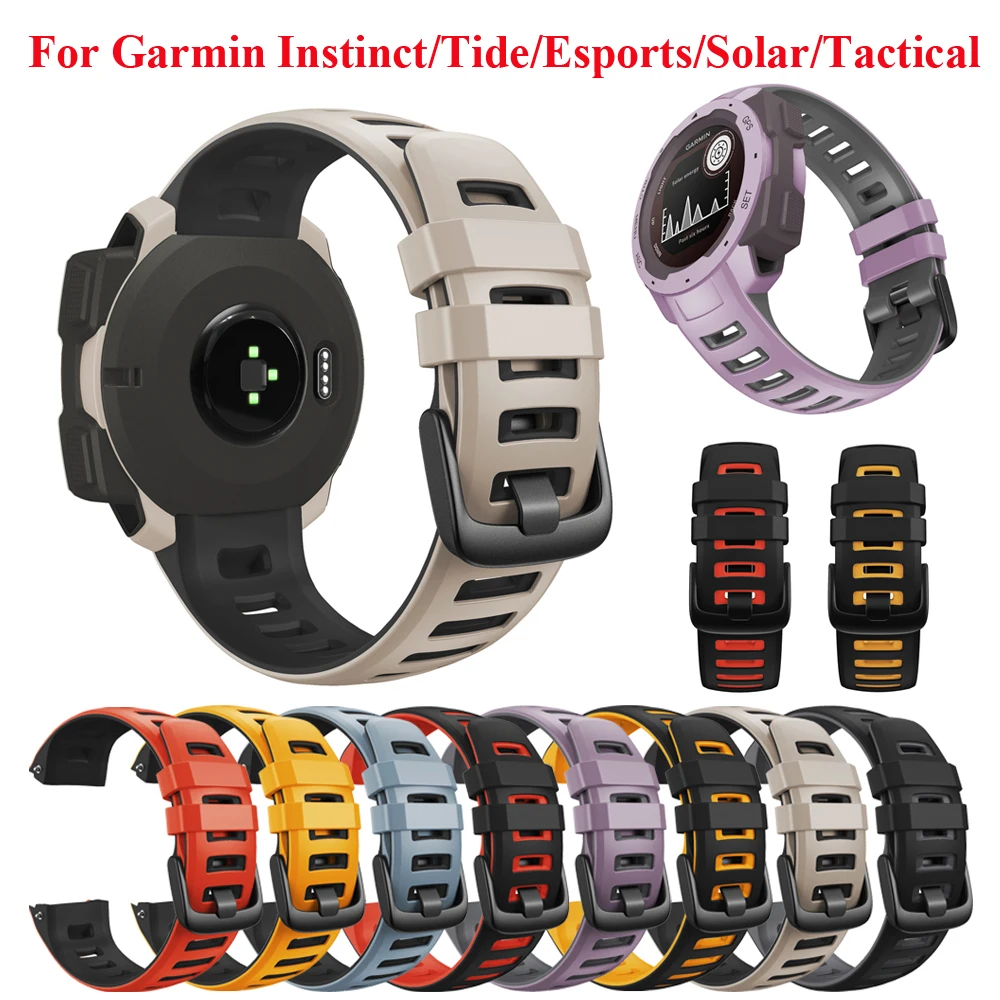 Ремешок силиконовый для наручных часов Garmin сменный Браслет инстинктов