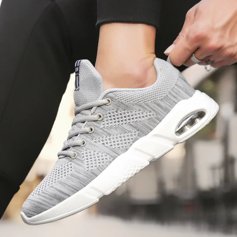 

Explosion Models Real Air Cushion Flynit Rubber Outsole Breathable Youth Trend Casual Sports Shoes Men's Fashion Sneakers