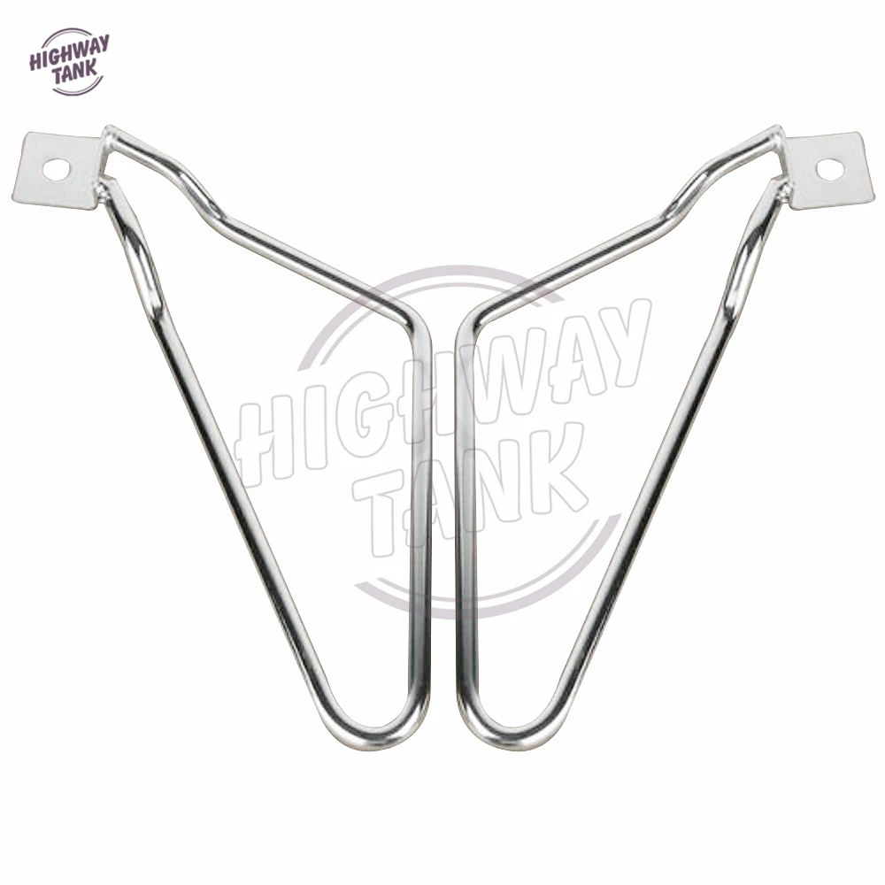 

Chrome Motorcycle Saddlebag Bracket Support case for Harley Sportster 883 Iron XL883N Dyna Fat Bob FXDF