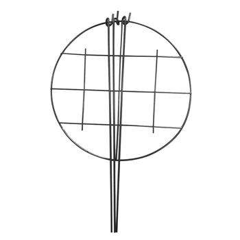 

For Flowers Balcony Decorative Trellis Ring Cage Grow Through Stick Frame Easy Use Round Metal Stand Holder Potted Plant Support