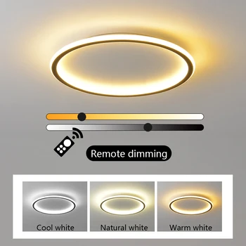 

New Minimalist Gray/black Led Chandelier Lights for Bed Room Study Room Led Lamp Chandelier Lighting Deco Plafon Led Modern Home