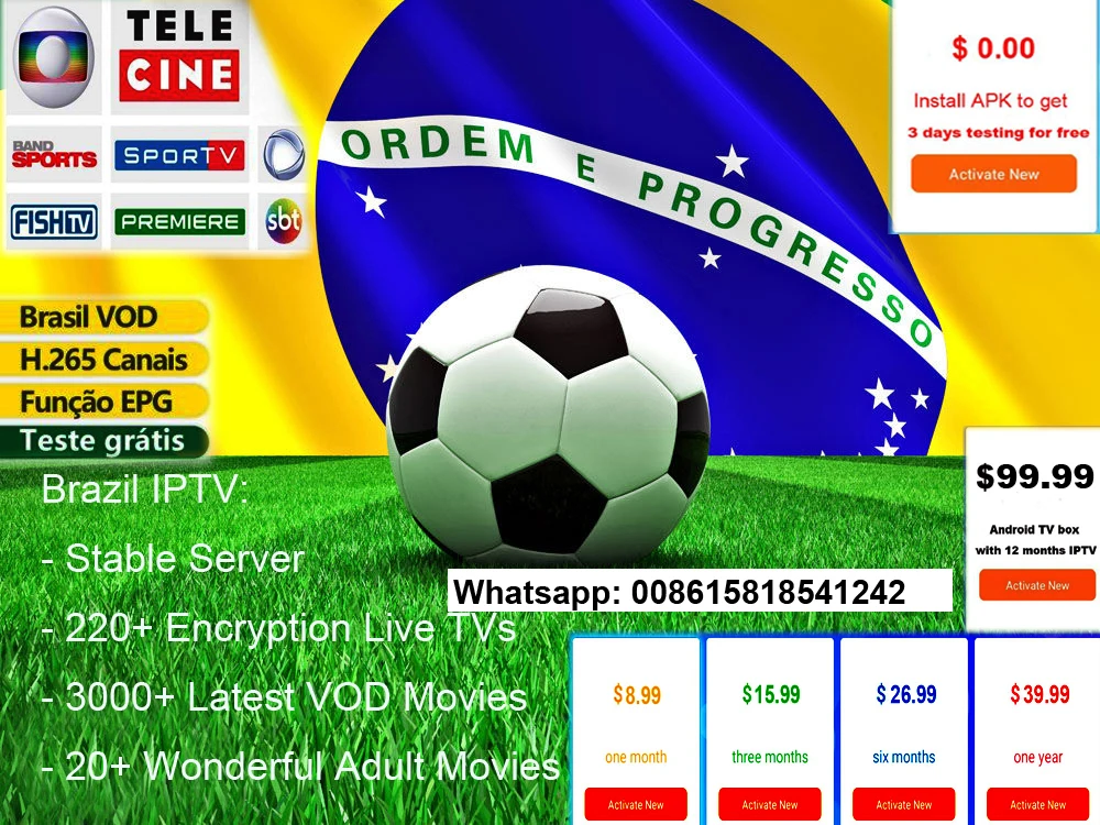 Бразильские IP ТВ каналы бесплатно в Бразилии android TV box tv для каналов шифрования