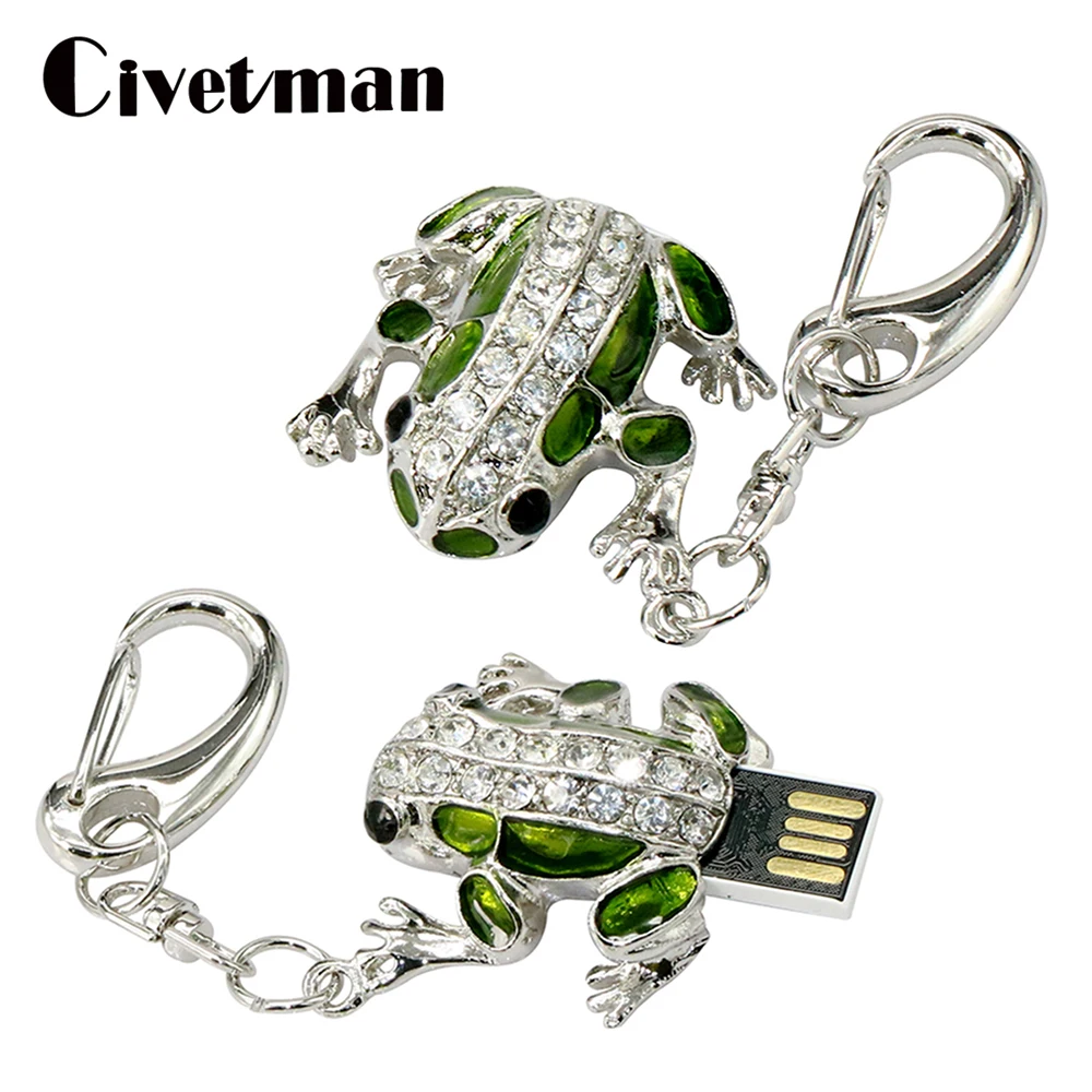 Металлический USB флеш накопитель в виде лягушки 128 ГБ 64 32 16 8 4 Гб 256 ГБ|flash memory stick|memory