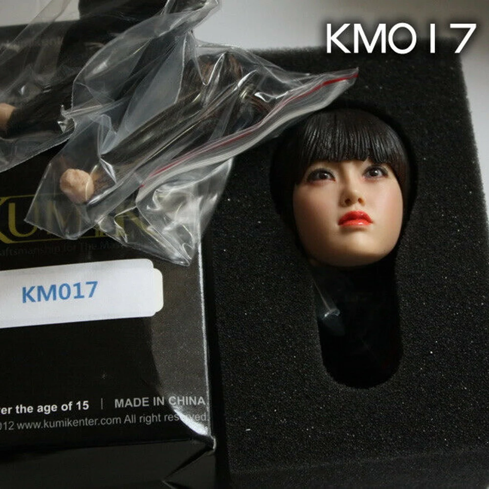 1/6 кумик KM017 Красота Девушка голова Лепка с косичками модель игрушки для 1" фигурка аксессуар коллекционные игрушки подарок