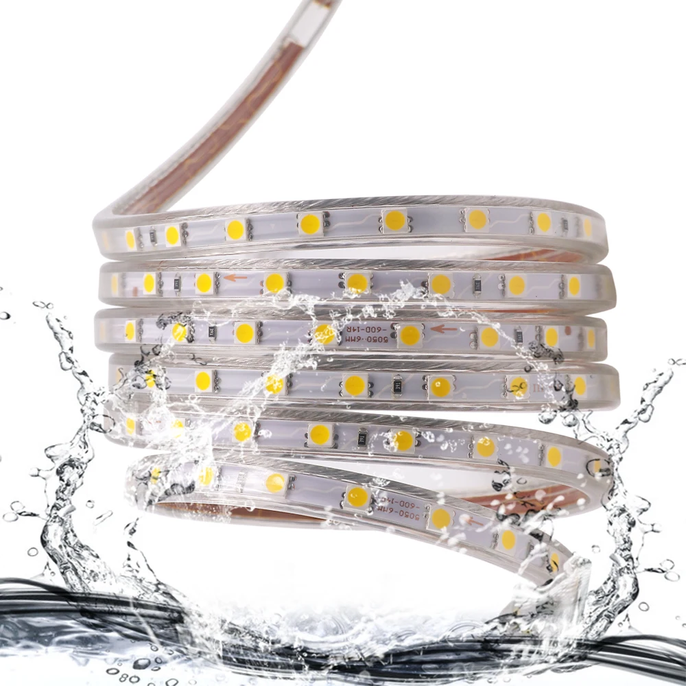 Светодиодная ленсветильник SMD5050 гибкая Водонепроницаемая LED полоска для