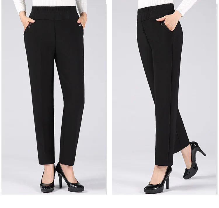 Middle-aged WOMEN'S Apparels plus Velvet Mom Pants Elderly People Trousers Middle-aged WOMEN'S Pants Elderly People WOMEN'S Dres