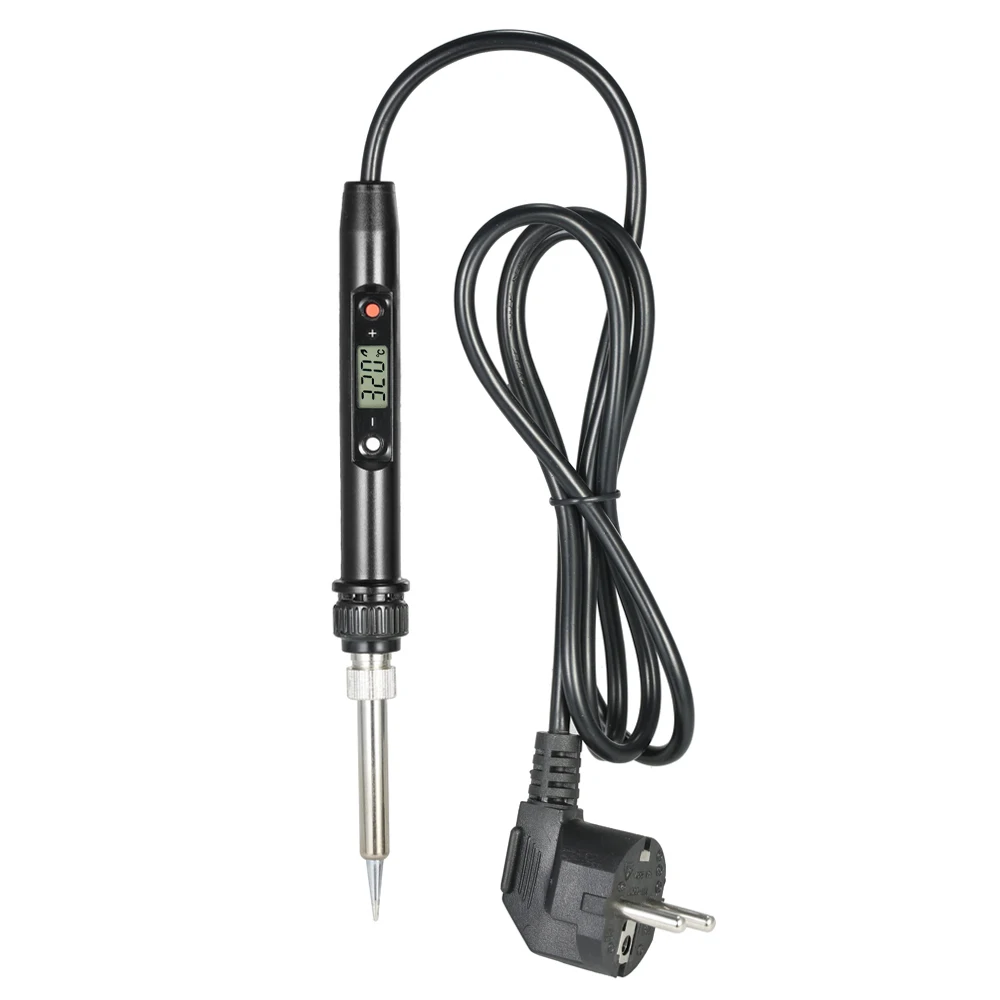 80W AC220-240V Electric Soldering Iron Digital Temperature Adjustable Handheld Solder Wire 180-480C Lead-free Soldering Station - Цвет: Красный