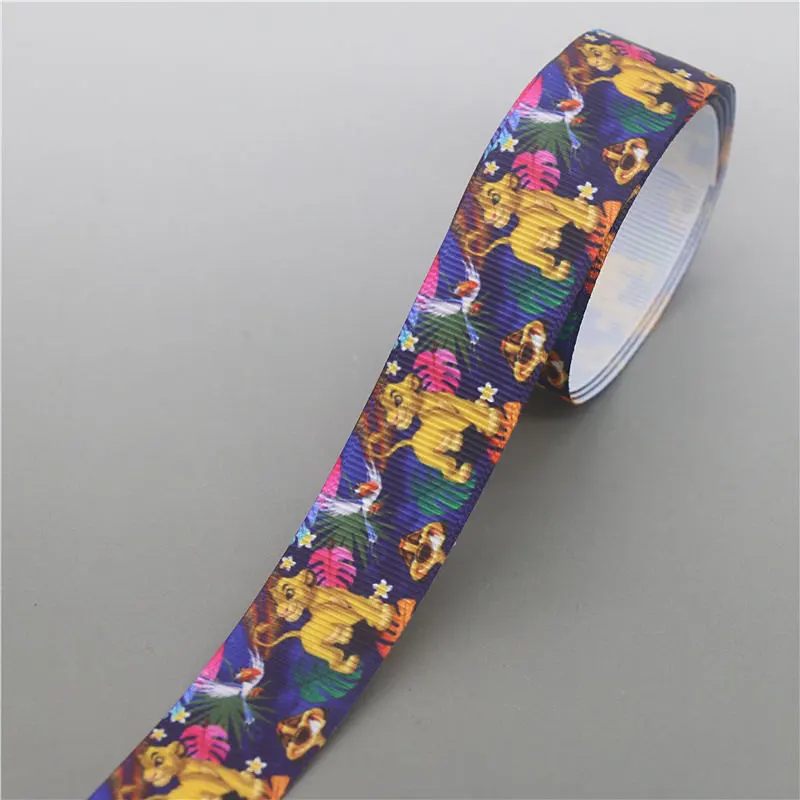 DHK 50 ярдов Фламинго король напечатанный Grosgrain ленточный аксессуар Hairbow головной убор украшение «сделай сам» оптом OEM S1155