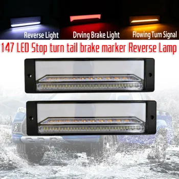 

2pcs LED Parking Taillight Lamp Beads Waterproof Truck 500LM Rear Turn