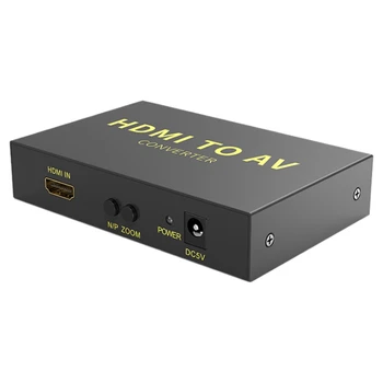 

Hot-1080P HDMI to AV Adapter HD HDMI to S-Video Converter o and Video Converter for Computer Tv PS4(EU Plug)