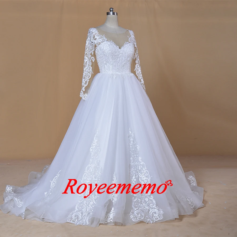 Дизайн, свадебные платья Vestidos de Noivas, цвет кожи, тюль, длинный рукав, свадебное платье на заказ
