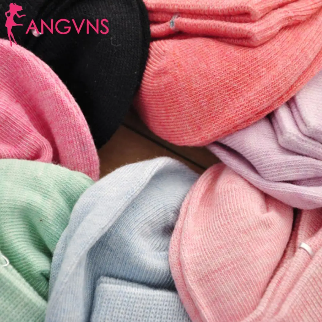 Женские модные теплые однотонные зимние хлопковые Повседневные носки средней длины спортивные носки