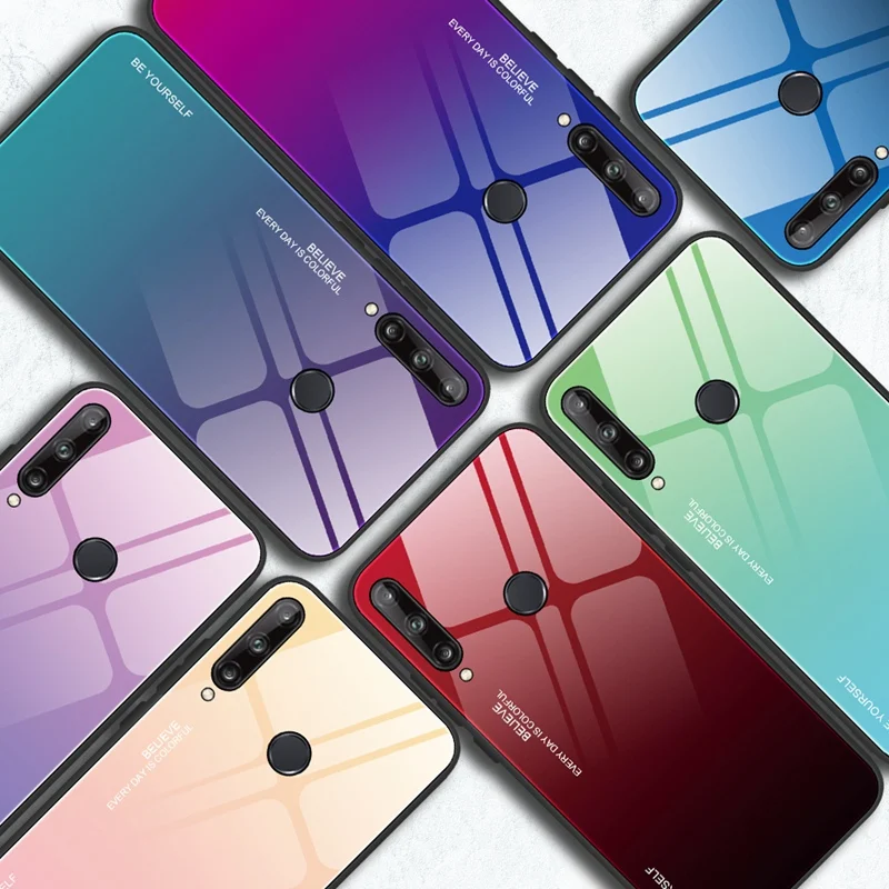 Чехол из закаленного стекла для телефона Huawei Y8P Y7A Y5 Y9S Y9 Prime 2019 P Smart 2021 Nova 2i 3 3i 5T Honor 8X
