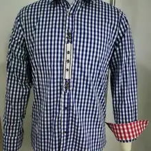 Yiwa рубашка Для мужчин с классическим клетчатым паттерном с вышивкой и длинными рукавами футболка "Октоберфест" отложной воротник шеи из тонкой ткани для мальчиков Для мужчин Костюмы