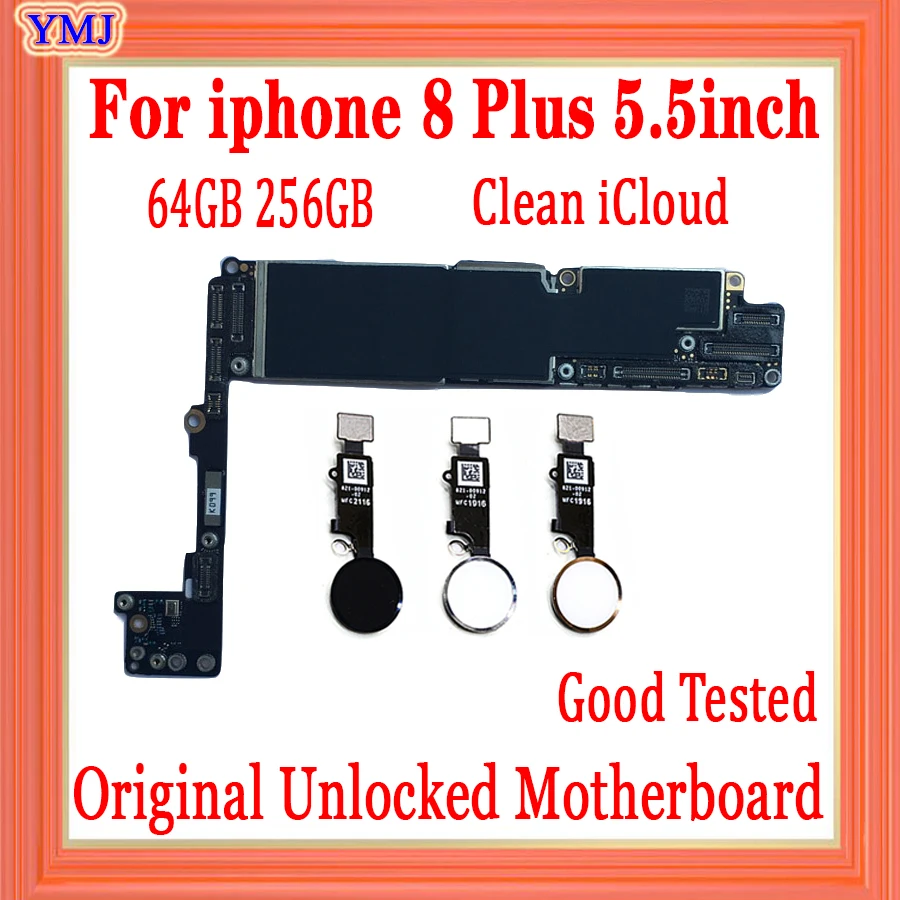 100% оригинальная разблокированная материнская плата для iphone 8 Plus с бесплатным iCloud